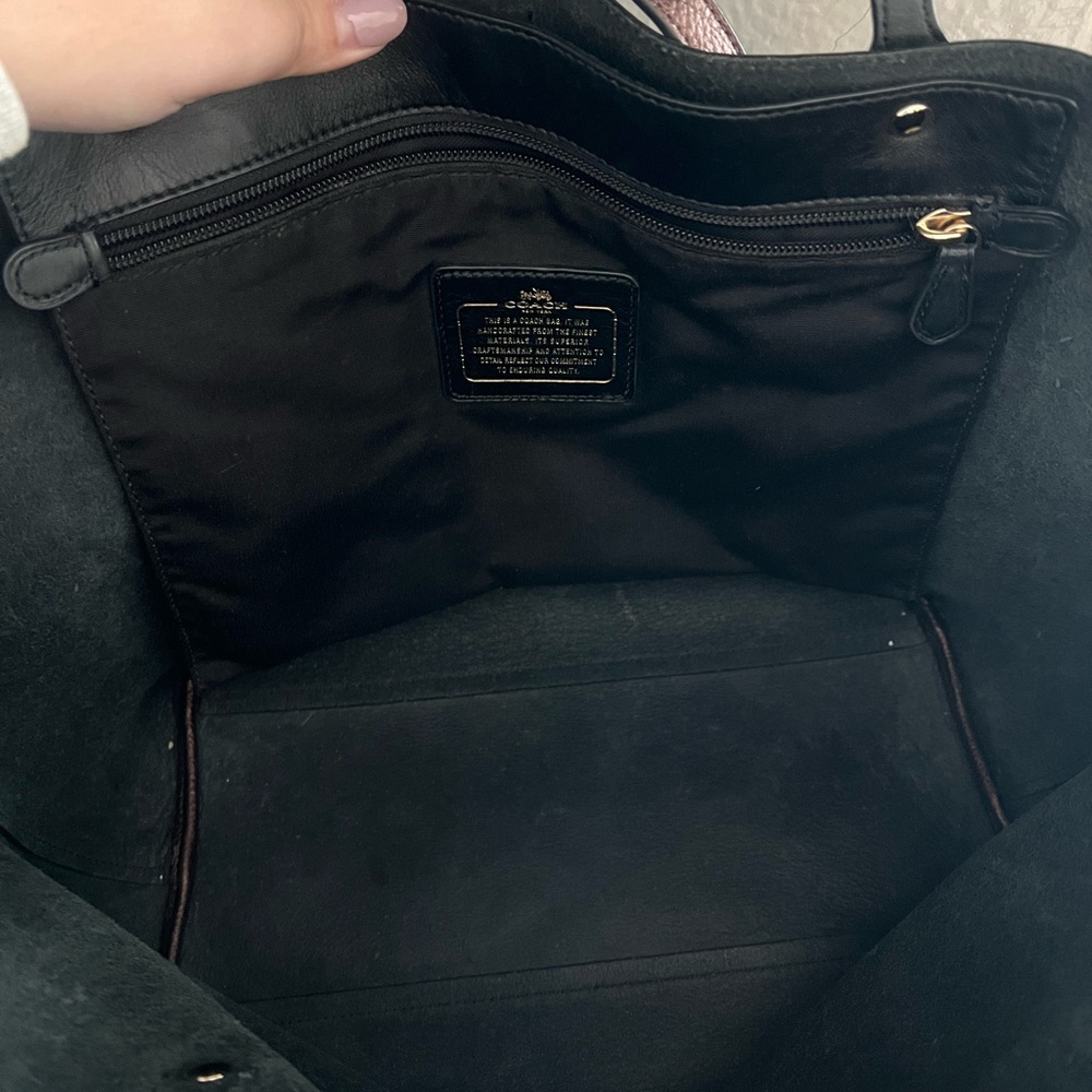 Coach Market Tote Bag in Metallic Bronze - Picture 10 of 11